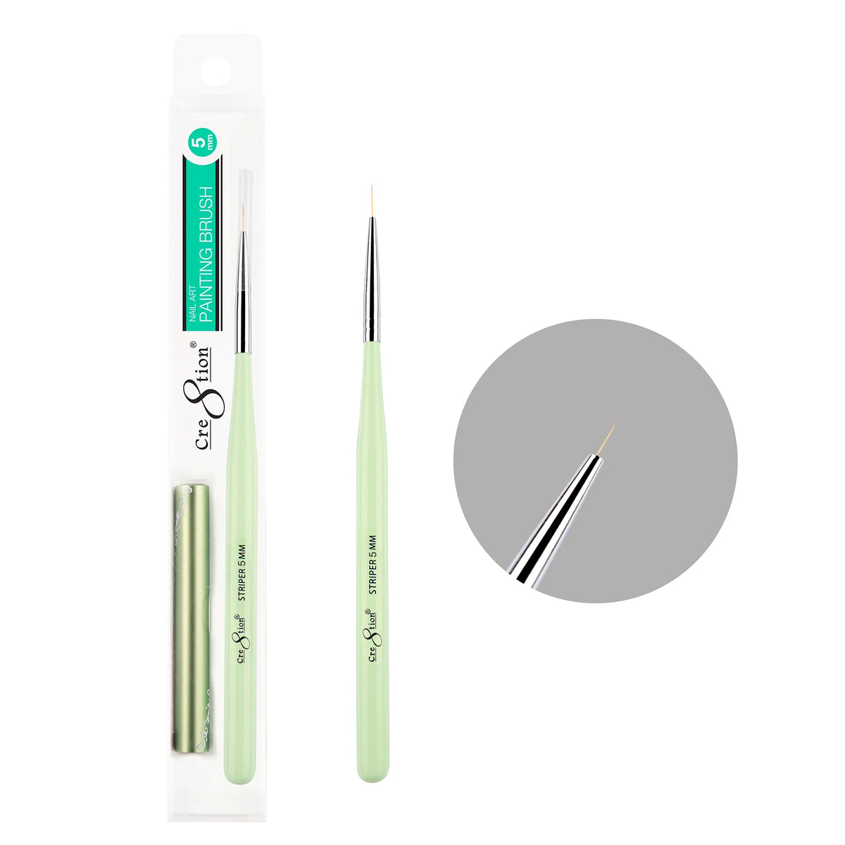 Cre8tion Short Detail Nail Art Brush 5 mm