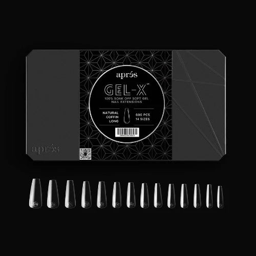 APRÈS Gel-X Natural Coffin Long  14 sizes 600pcs