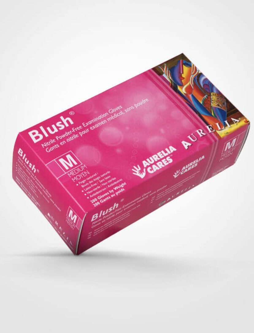 Aurelia-Blush Nitrile Gloves Box of 200 units