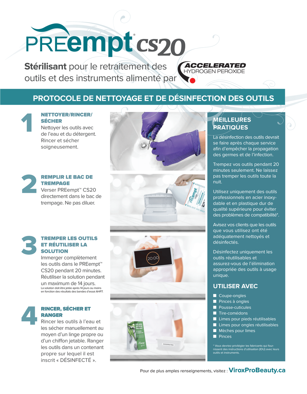 PREempt CS20 High Level Disinfectant For Medical Devices and Instruments  1L