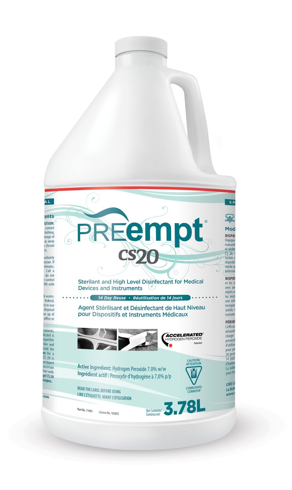 PREempt CS20 High Level Disinfectant For Medical Devices and Instruments  3.78L