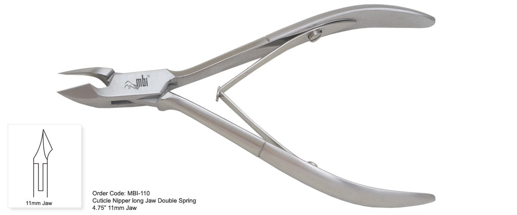 Cuticle Nipper with 11mm Jaw Double Spring Size 4.75″