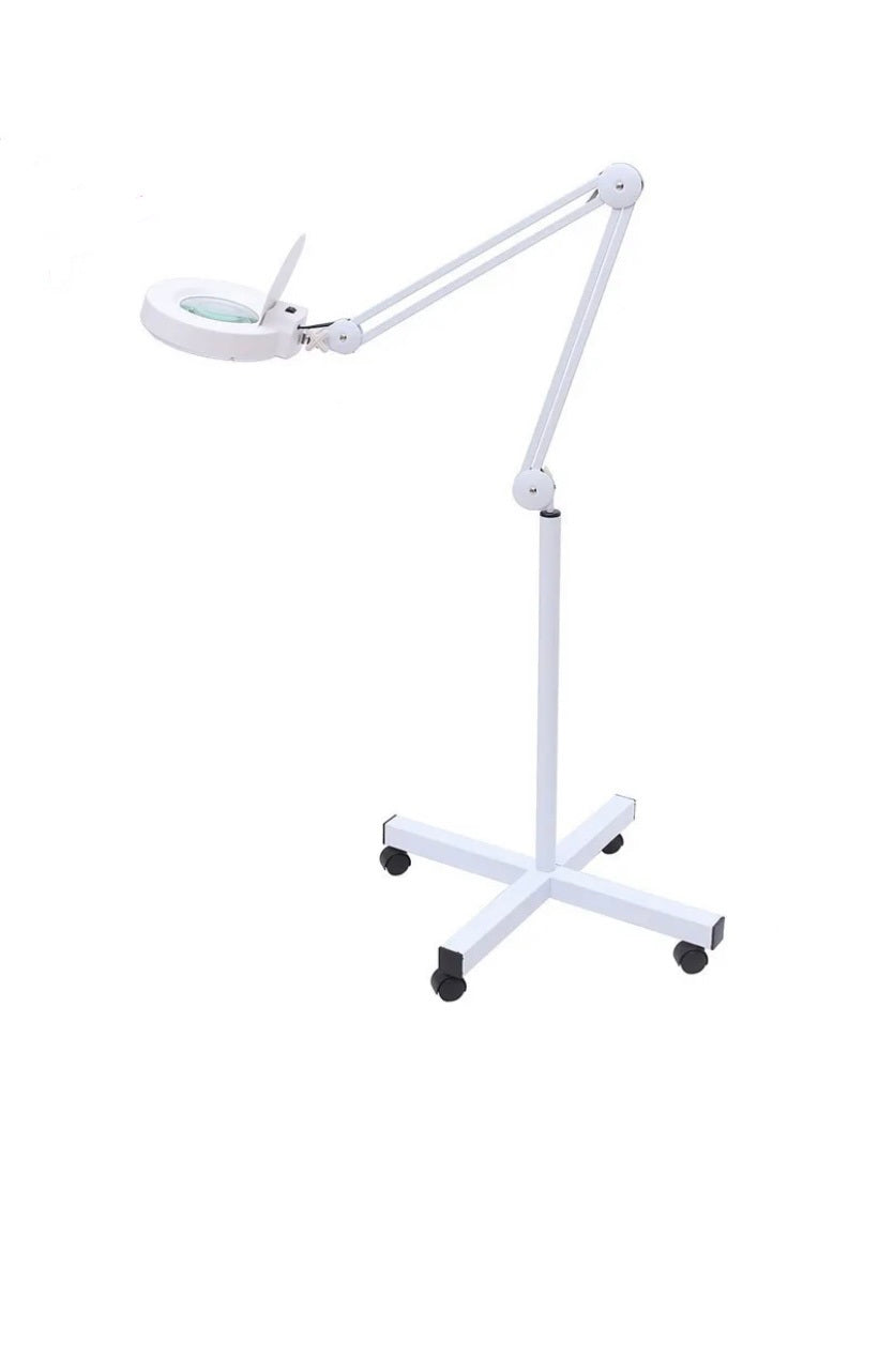 LED 5X Rolling Magnifying Lamp With Adjustable and Rolling Stand