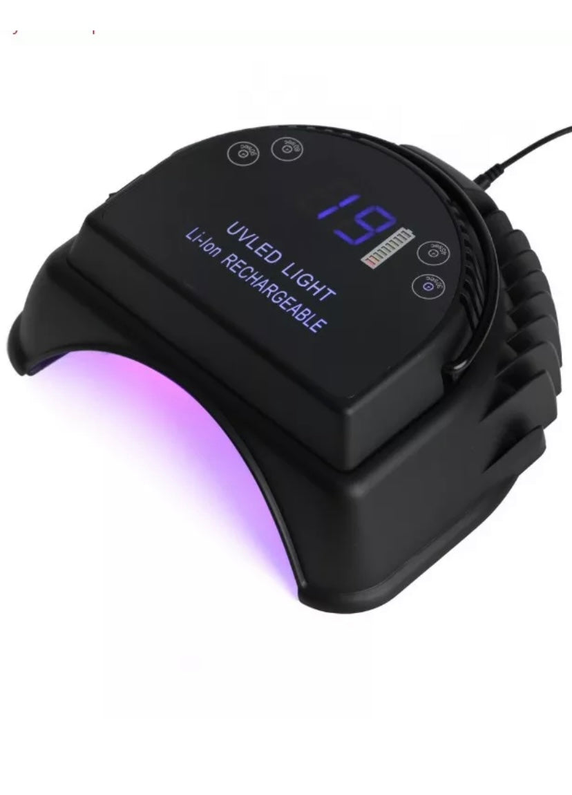 Lampe à Ongles Gel LED/UV Rechargeable Sans Fil 64W